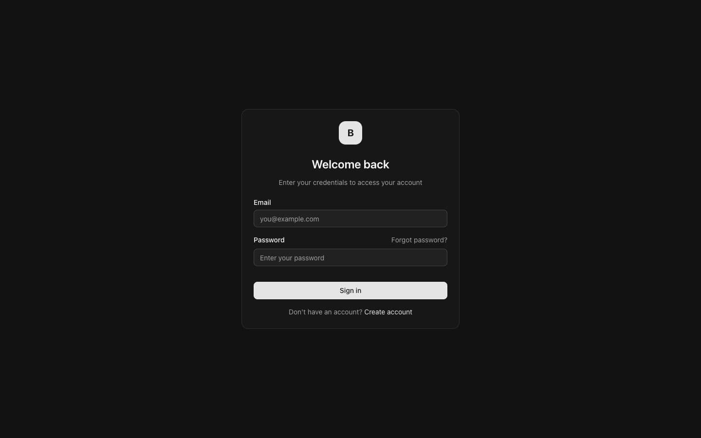 B-Dashboard — screenshot