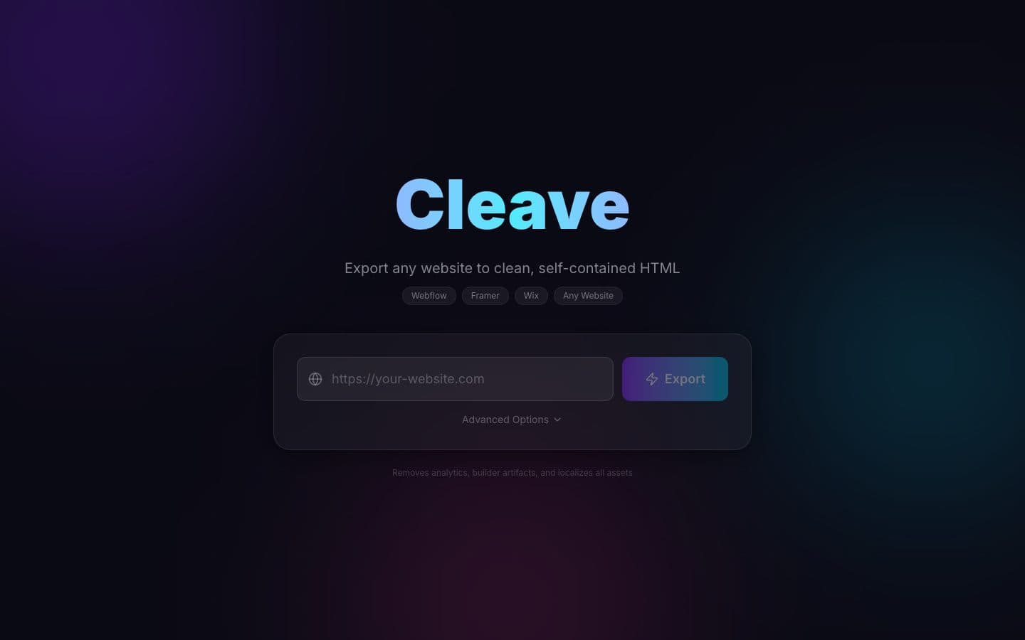 Cleave — screenshot